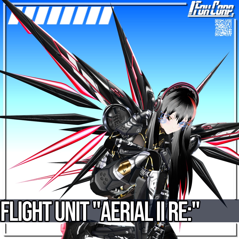 VRoid用 3*4色展開 フライトユニット エアリアル II Re: - Flight Unit "Aerial II Re:" 3*4 Colors