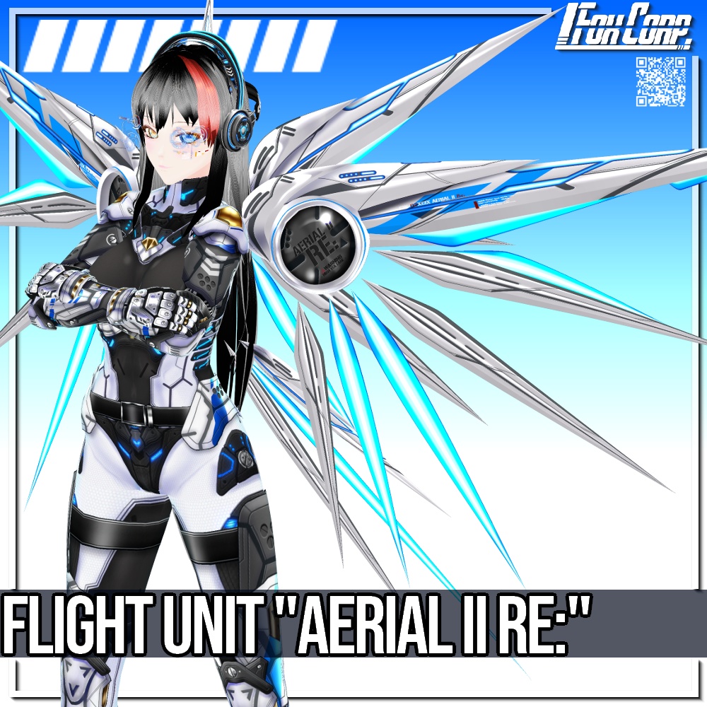 VRoid用 3*4色展開 フライトユニット エアリアル II Re: - Flight Unit "Aerial II Re:" 3*4 Colors
