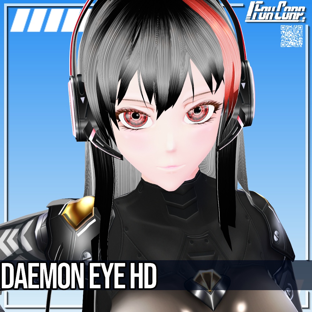 VRoid用 4色展開 悪魔の瞳 HD - Daemon Eye HD 4Colors - Fox Corp 