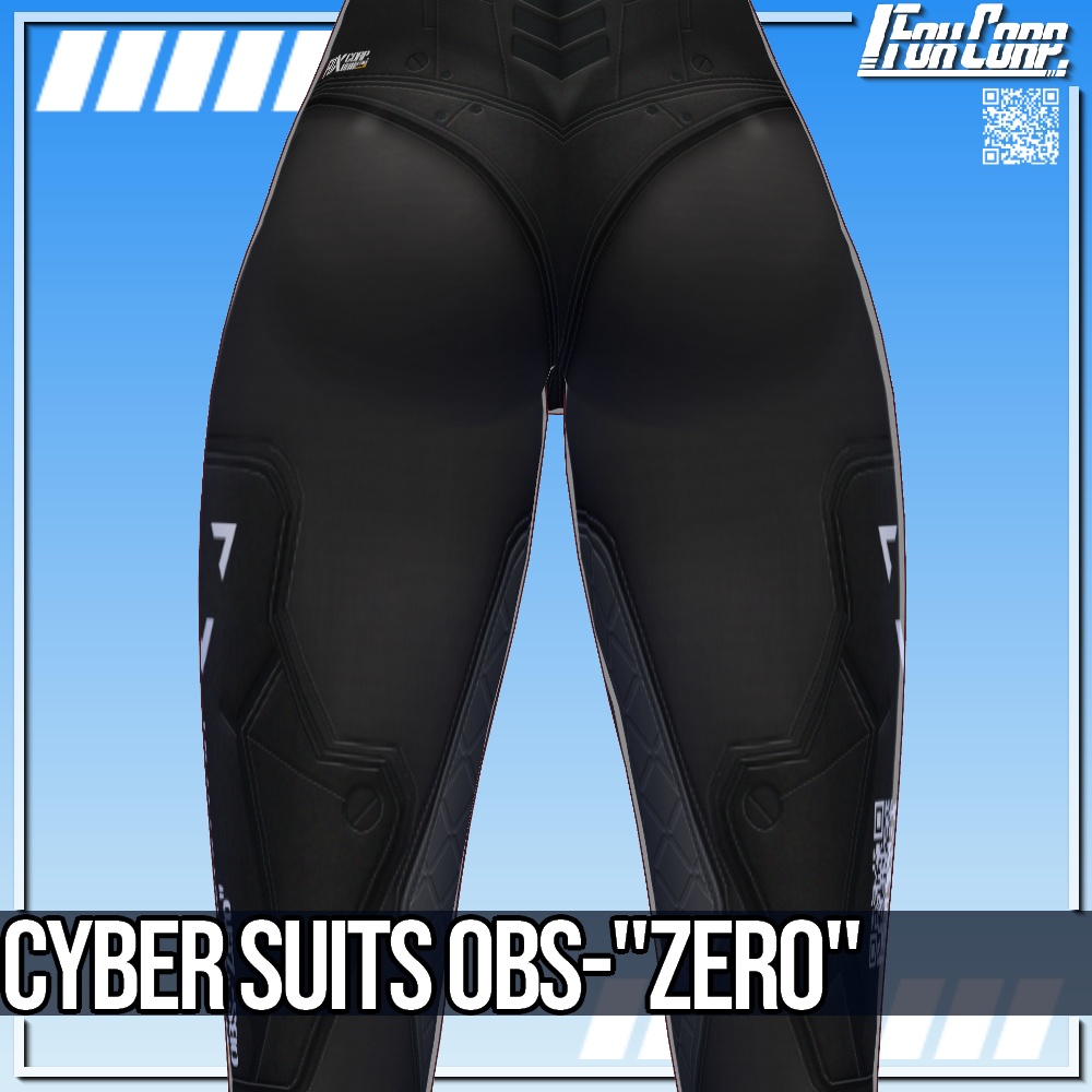 VRoid用 8色展開 試作サイバースーツ OBS-"Zero" - Cyber Suits Prototype OBS-"Zero" 8Colors