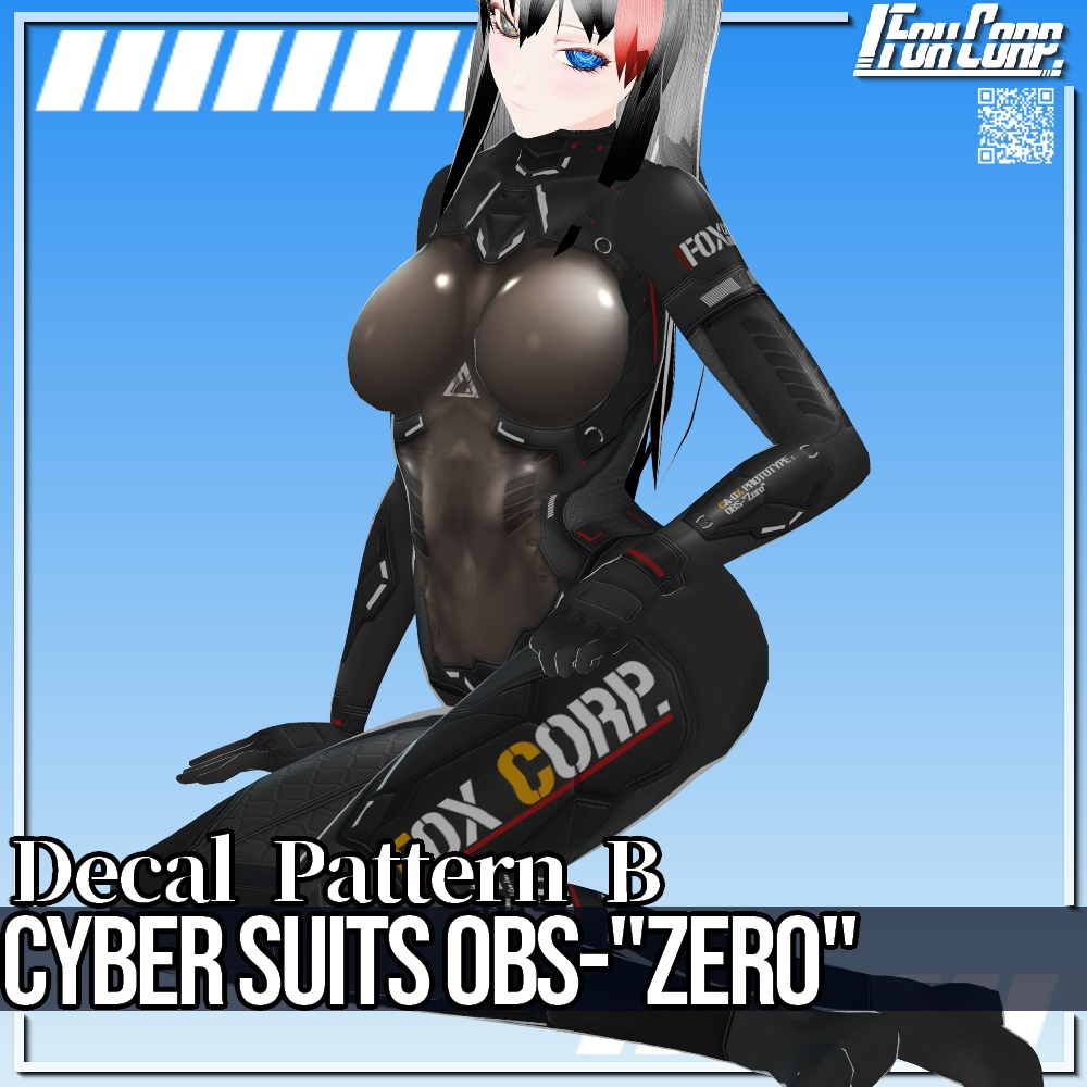 VRoid用 8色展開 試作サイバースーツ OBS-"Zero" - Cyber Suits Prototype OBS-"Zero" 8Colors