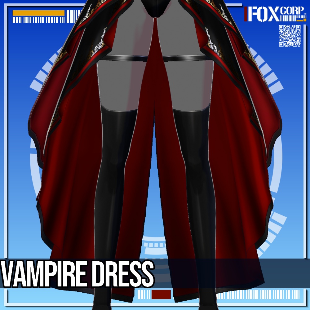 [XWear対応] VRoid用 吸血鬼ドレス - Vampire Dress - Fox Corp. - BOOTH