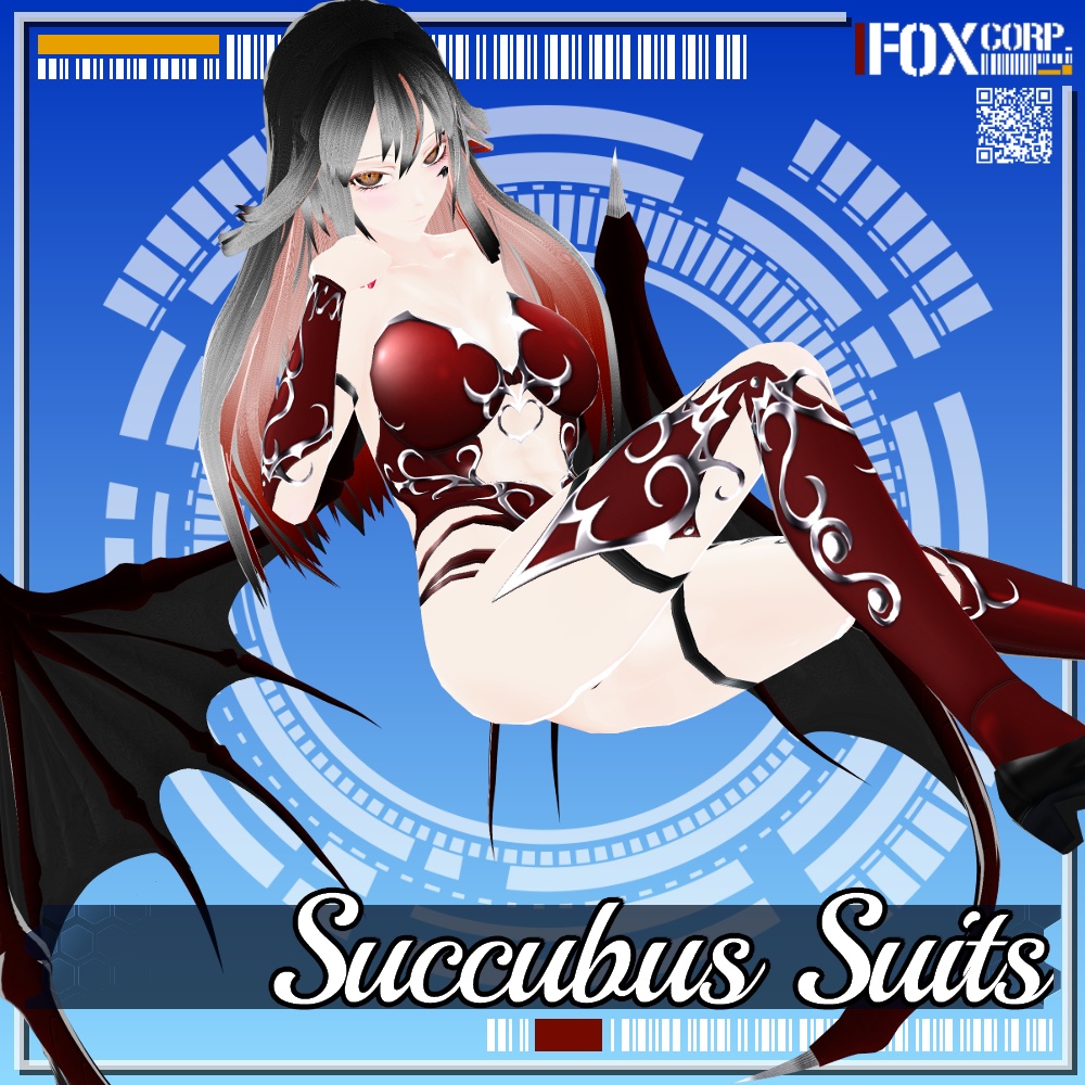 VRoid用 4*2色展開 サキュバススーツ - Succubus Suits 4*2Colors