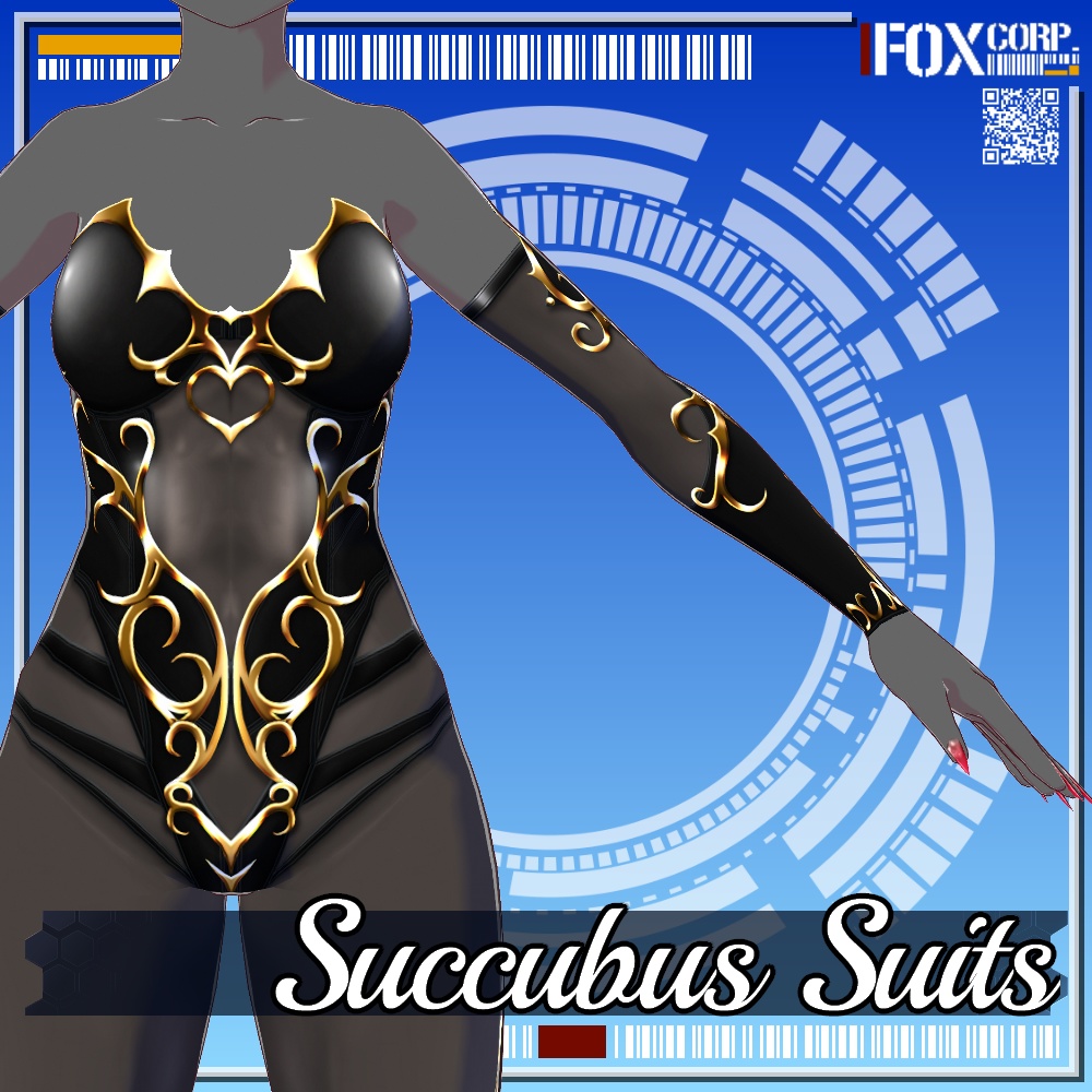 VRoid用 4*2色展開 サキュバススーツ - Succubus Suits 4*2Colors