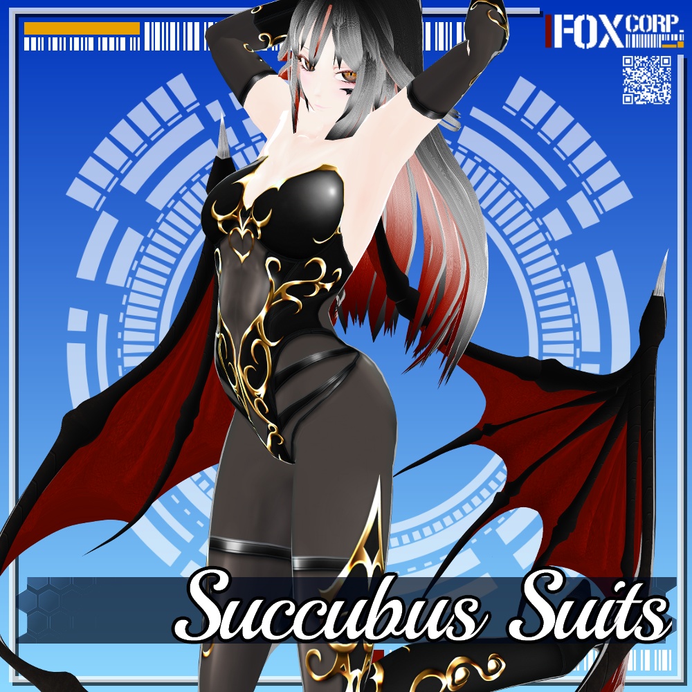 VRoid用 4*2色展開 サキュバススーツ - Succubus Suits 4*2Colors