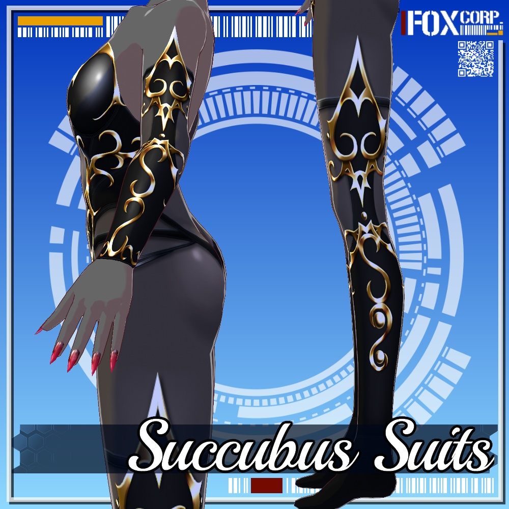 VRoid用 4*2色展開 サキュバススーツ - Succubus Suits 4*2Colors
