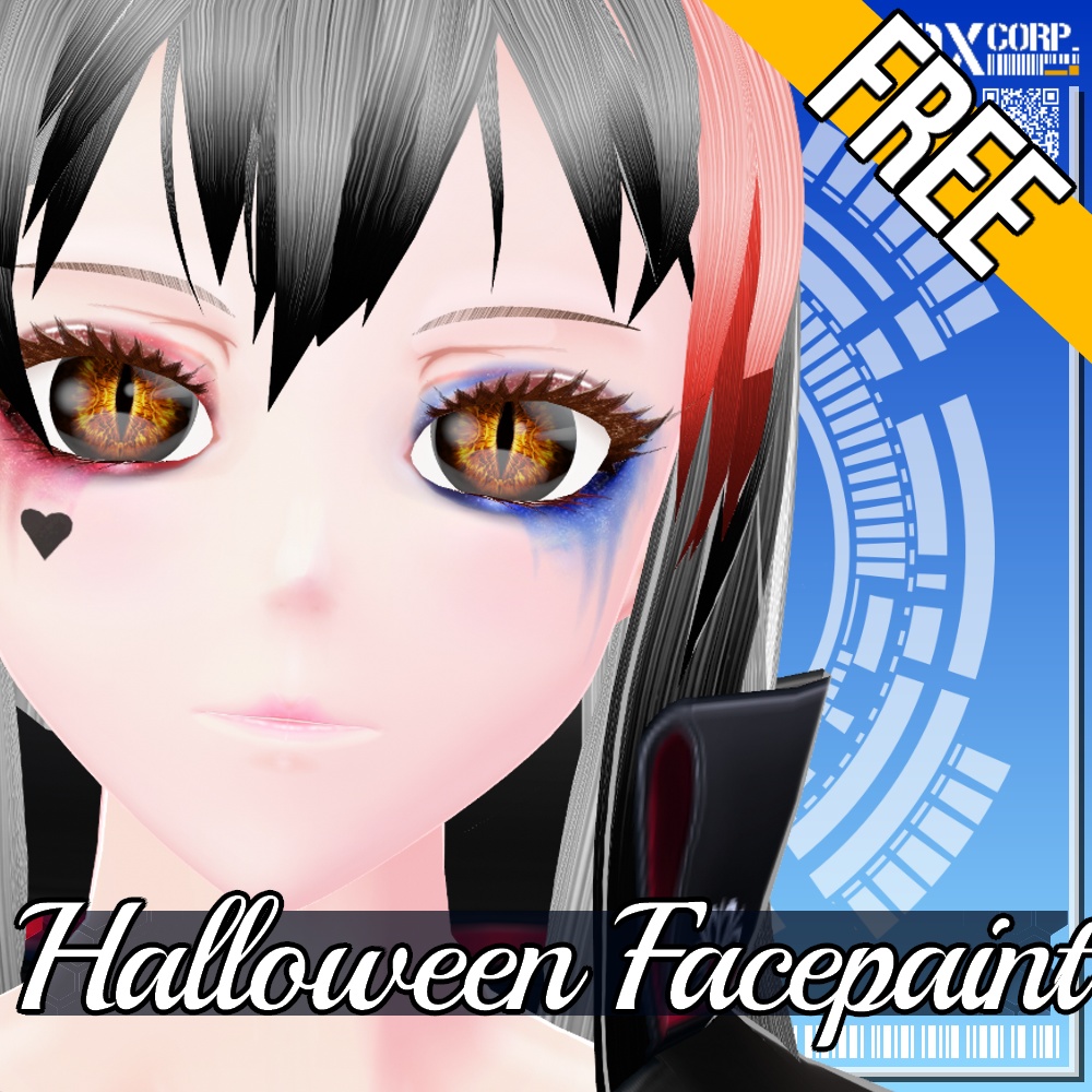 VRoid用 【FREE!】 ハロウィンフェイスペイント - Halloween Facepaint