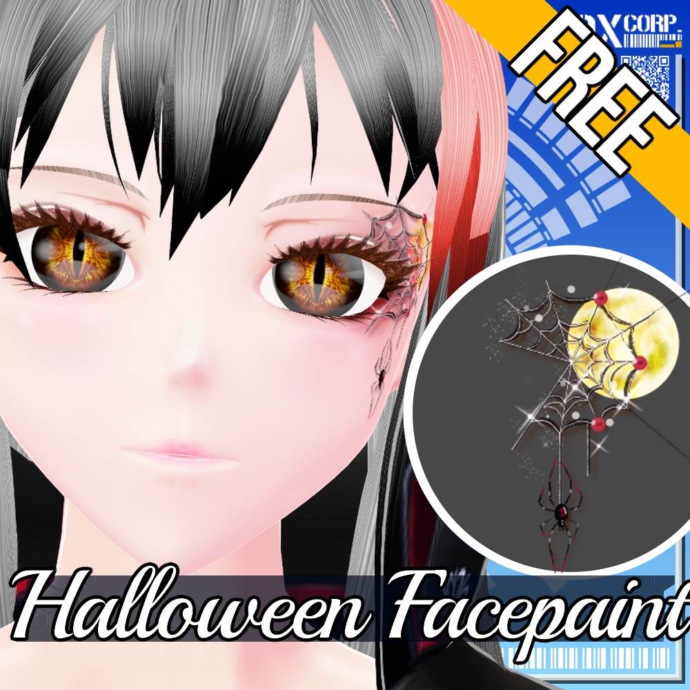 VRoid用 【FREE!】 ハロウィンフェイスペイント - Halloween Facepaint