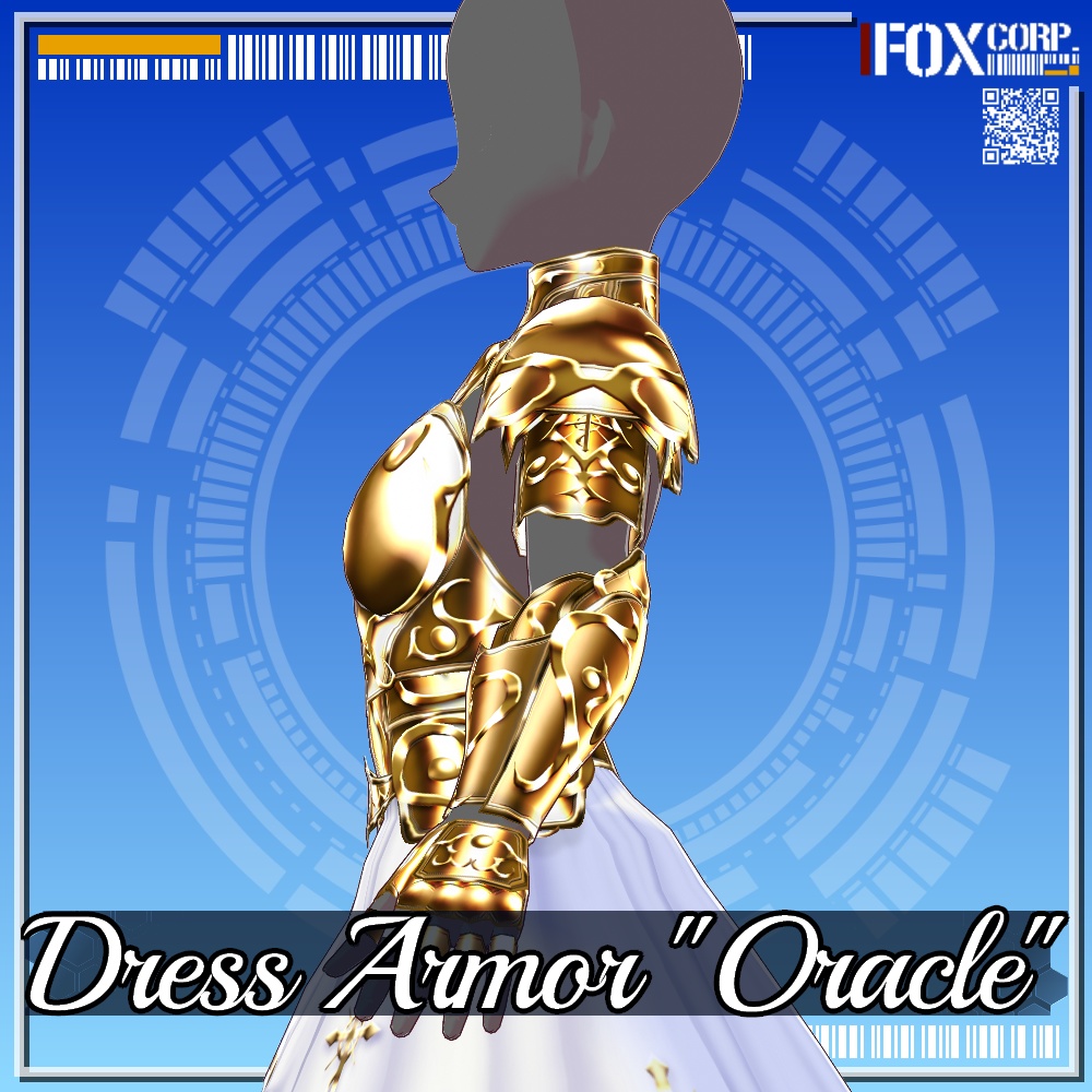VRoid用 3*2色展開 ドレスアーマー オラクル - Dress Armor "Oracle" 3*2Colors
