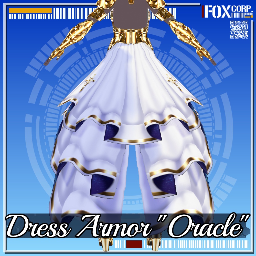 VRoid用 3*2色展開 ドレスアーマー オラクル - Dress Armor 