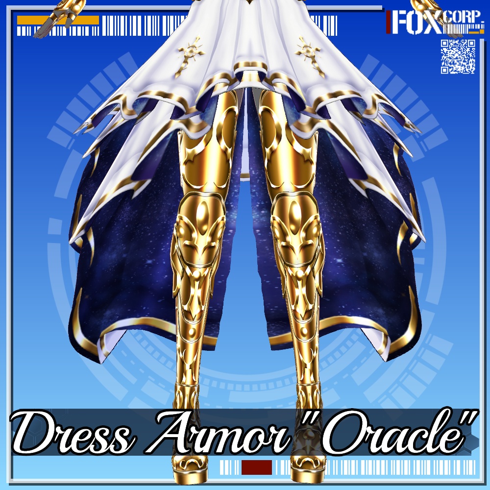VRoid用 3*2色展開 ドレスアーマー オラクル - Dress Armor "Oracle" 3*2Colors