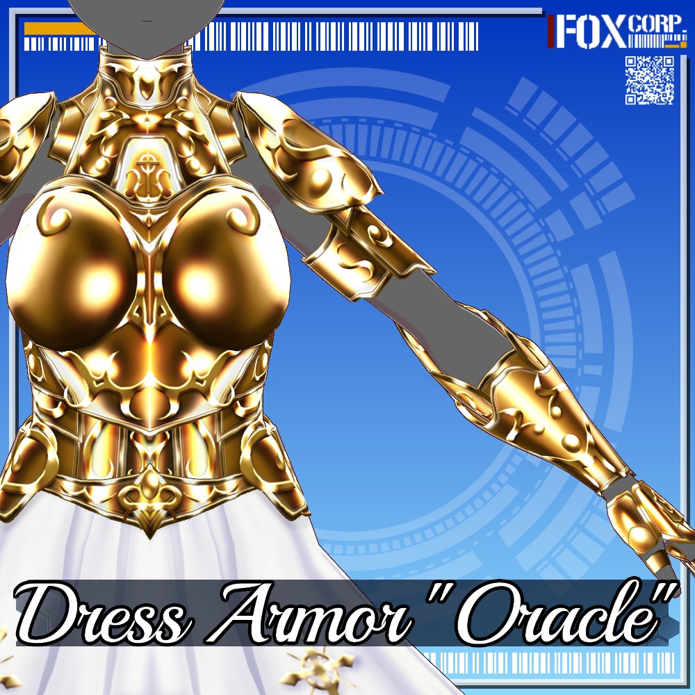 VRoid用 3*2色展開 ドレスアーマー オラクル - Dress Armor "Oracle" 3*2Colors