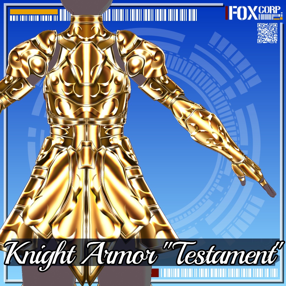 VRoid用 3色展開 騎士鎧 テスタメント - Knight Armor "Testament" 3Colors