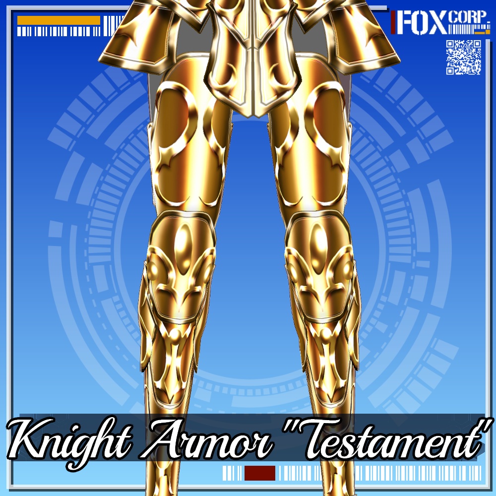 VRoid用 3色展開 騎士鎧 テスタメント - Knight Armor "Testament" 3Colors