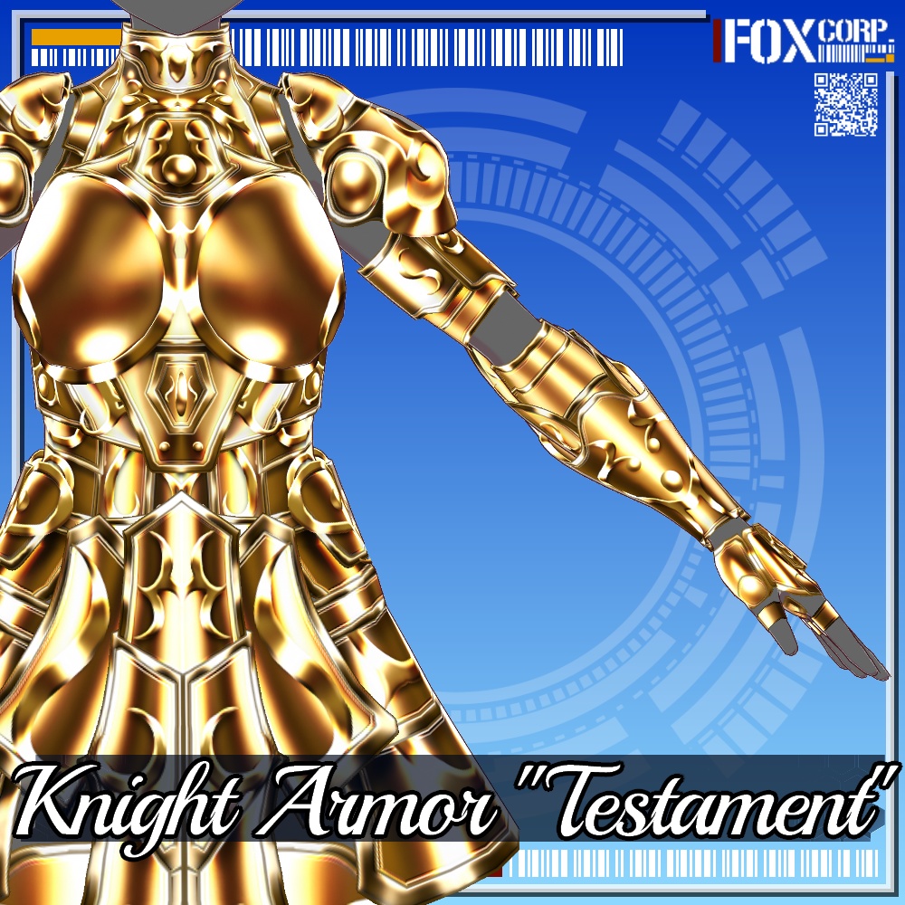 VRoid用 3色展開 騎士鎧 テスタメント - Knight Armor "Testament" 3Colors