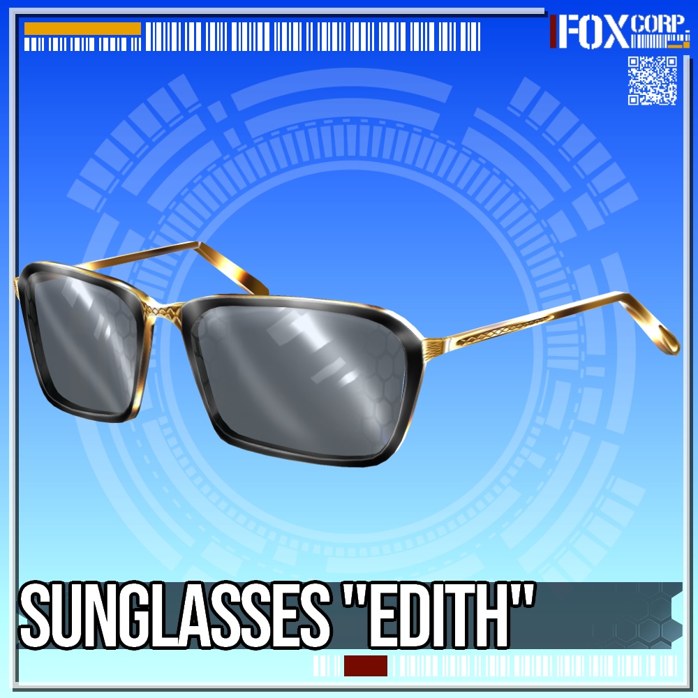 VRoid用 4*4色展開 サングラス イーディス - Sunglasses "E.D.I.T.H."