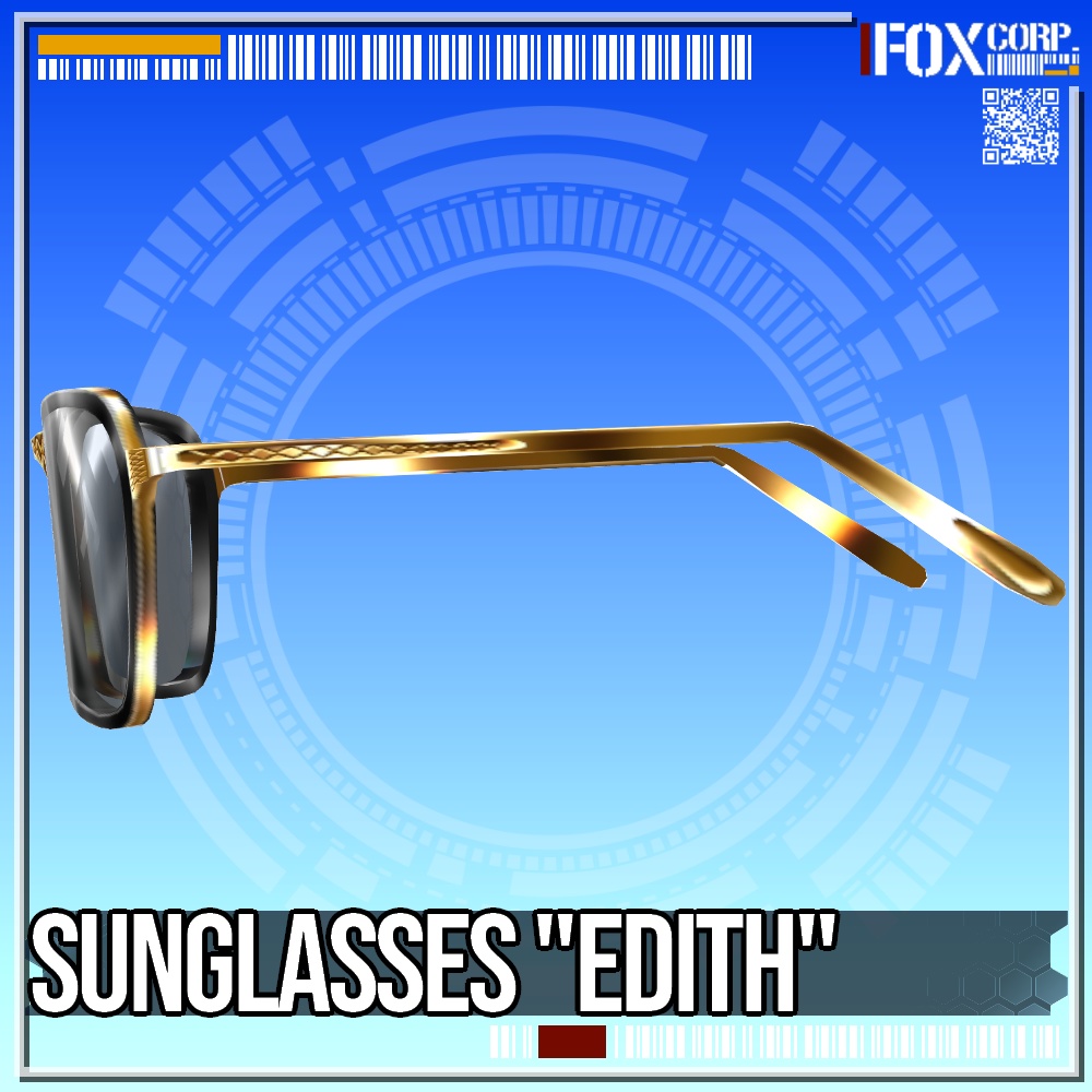 VRoid用 4*4色展開 サングラス イーディス - Sunglasses "E.D.I.T.H."