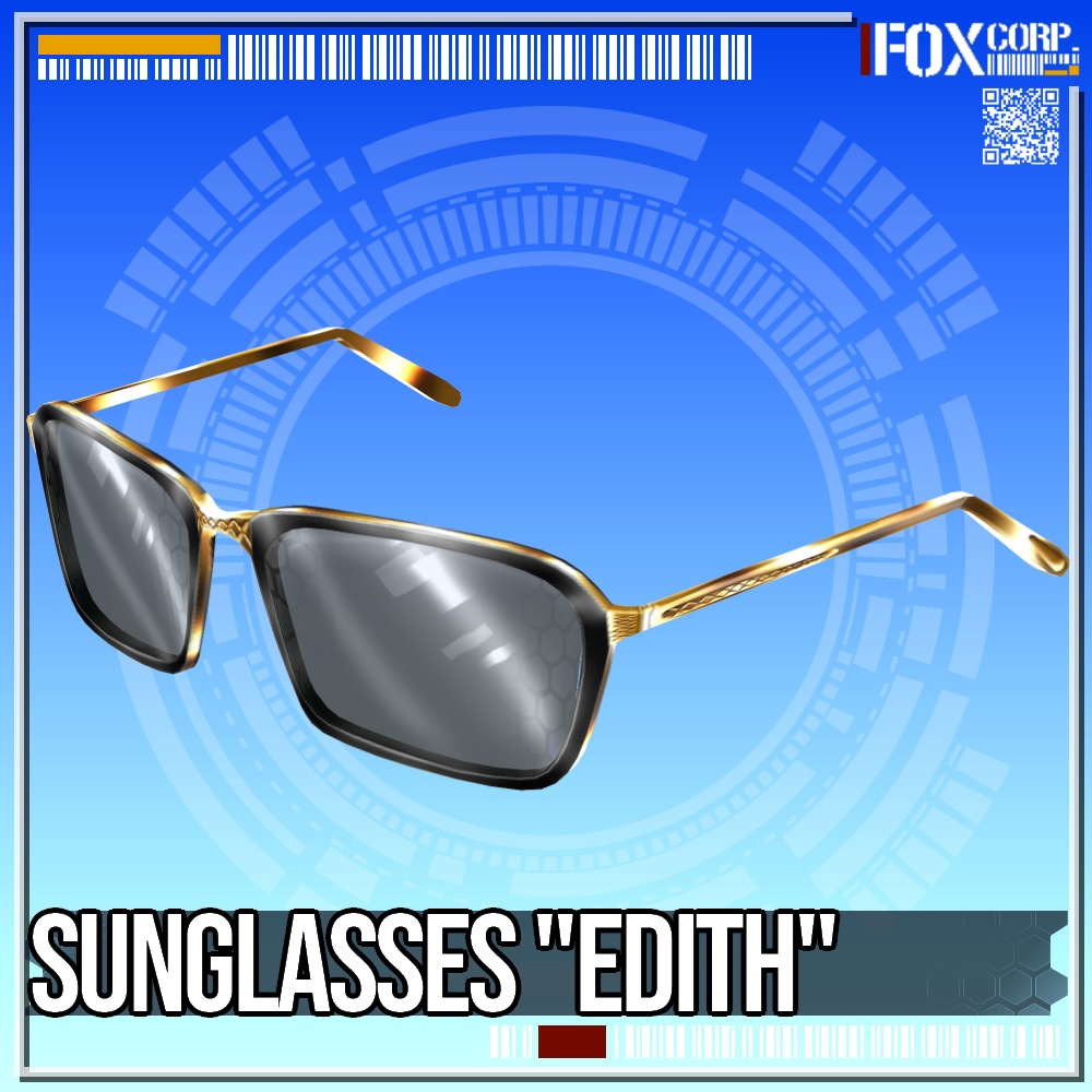 VRoid用 4*4色展開 サングラス イーディス - Sunglasses "E.D.I.T.H."