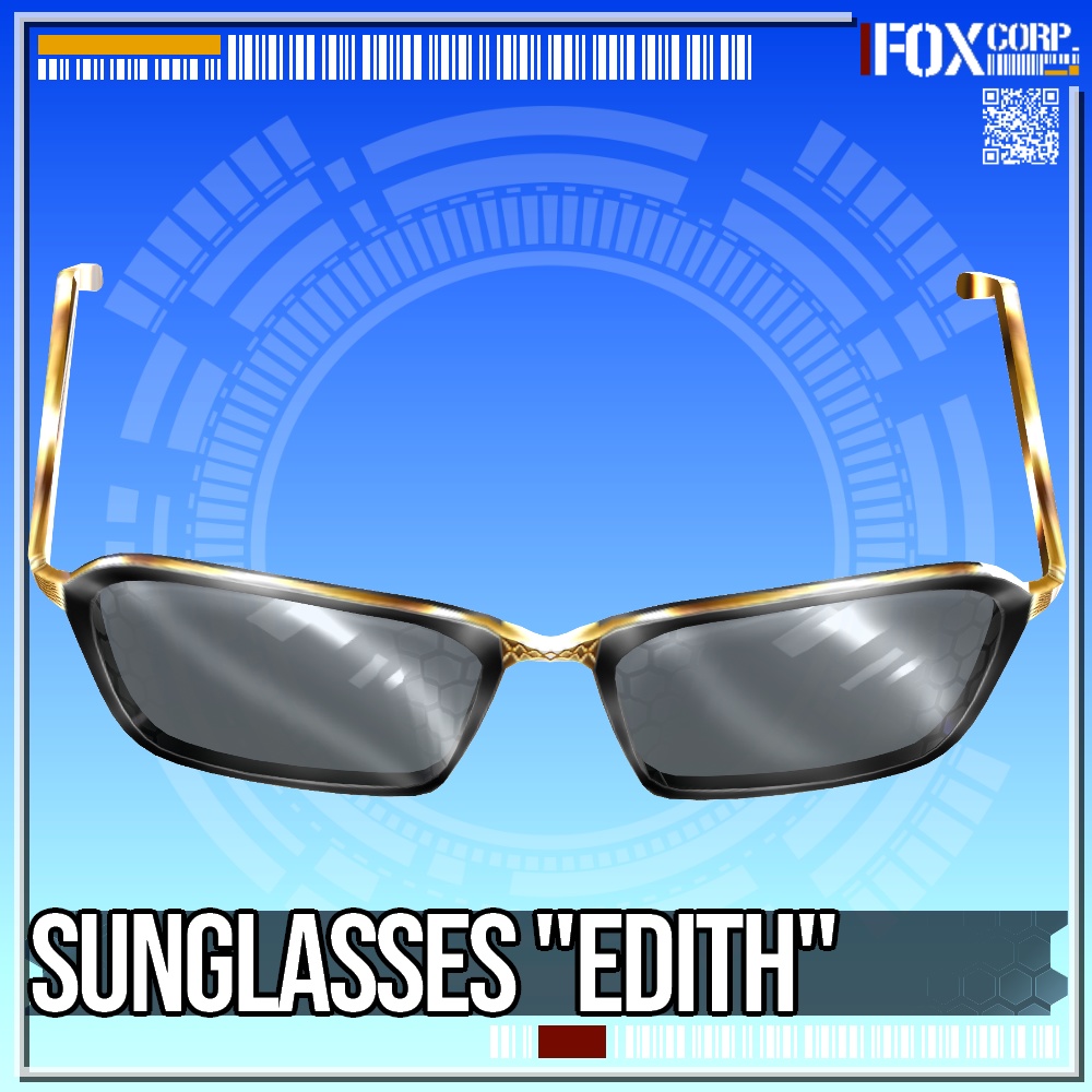 VRoid用 4*4色展開 サングラス イーディス - Sunglasses "E.D.I.T.H."