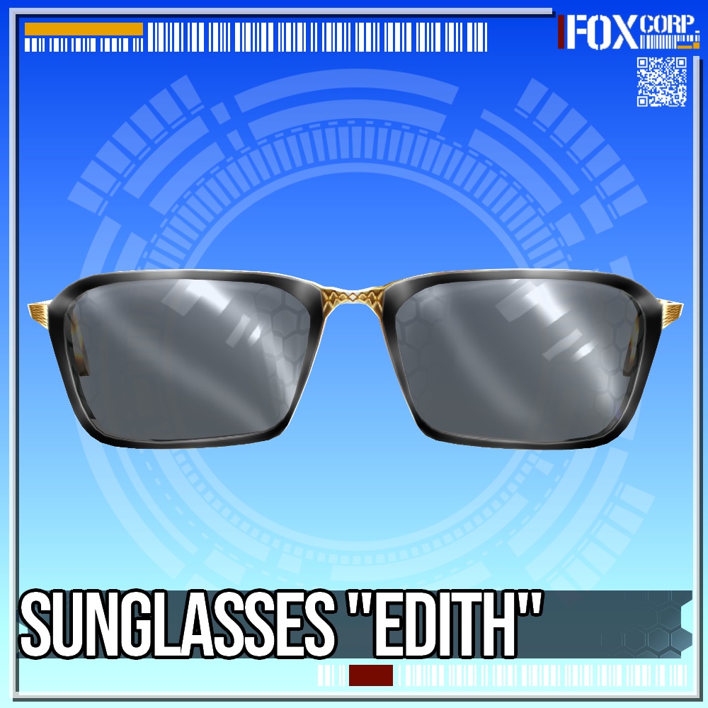 VRoid用 4*4色展開 サングラス イーディス - Sunglasses "E.D.I.T.H."