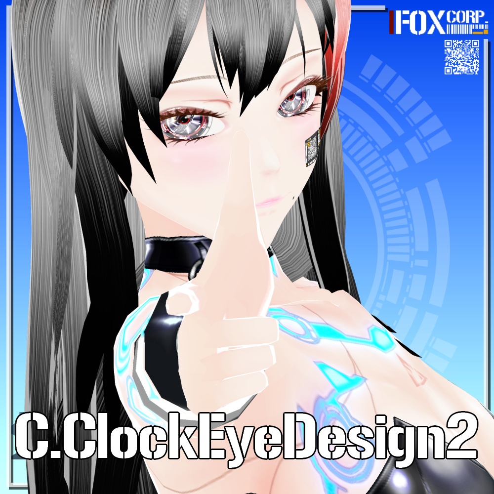 VRoid/VRC サイバークロックアイ HD2 - Cyber Clock Eye HD Design2