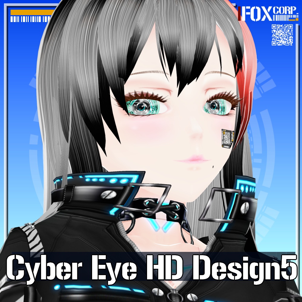 VRoid用/VRC サイバーアイ HD デザイン5 - Cyber Eye HD Design 5