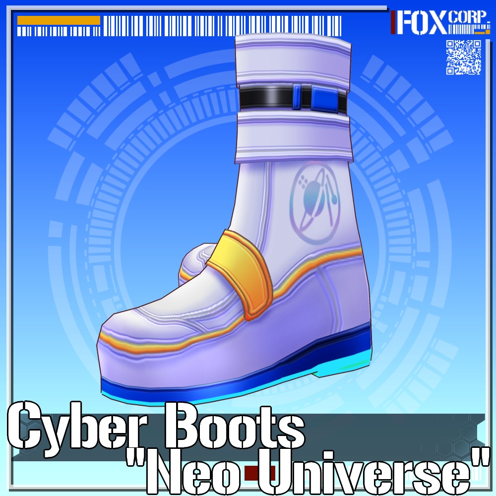 VRoid用 2*4色展開 サイバーブーツ ネオユニヴァース - Cyber Boots "Neo Universe" 2*4Colors