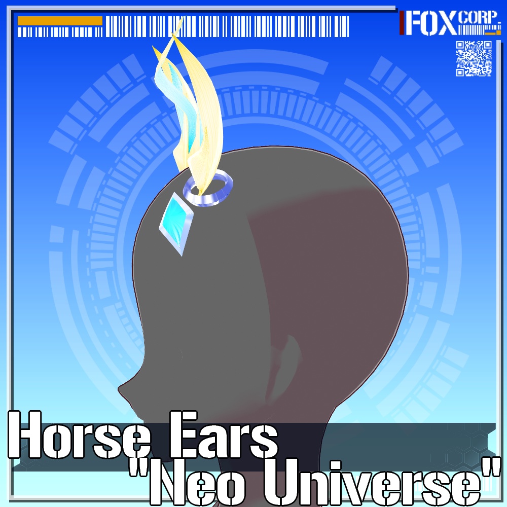 VRoid用 ウマ耳 + アクセサリーセット ネオユニヴァース - Horse Ear and Accessories "Neo Universe"