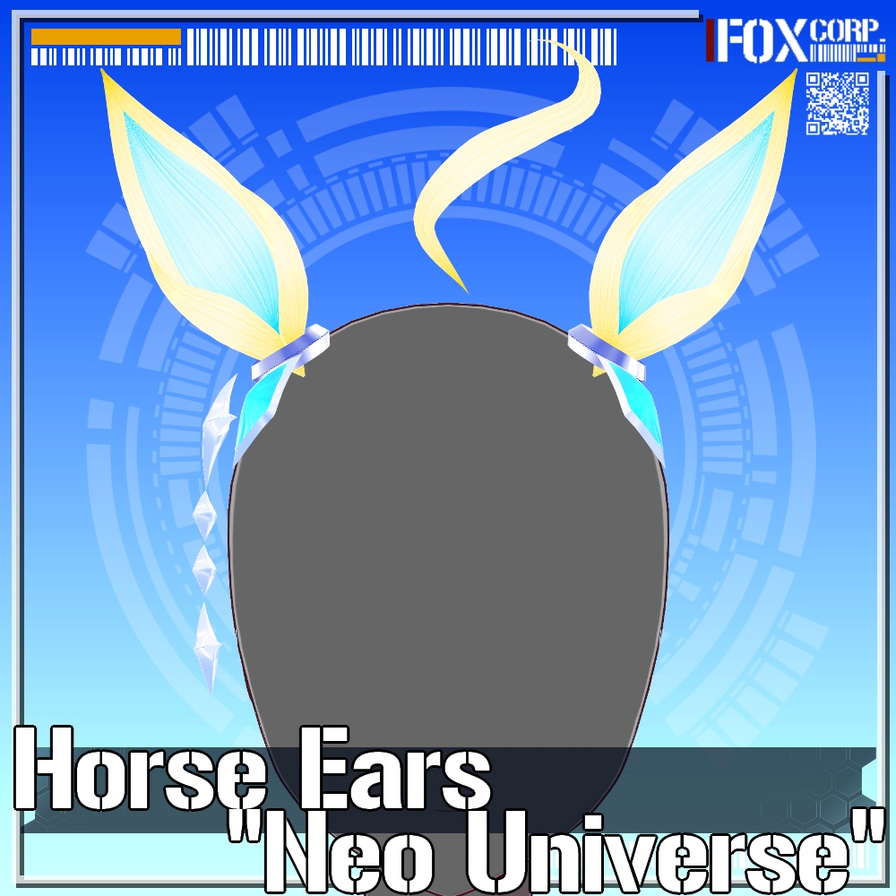 VRoid用 ウマ耳 + アクセサリーセット ネオユニヴァース - Horse Ear and Accessories "Neo Universe"