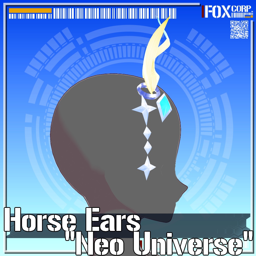 VRoid用 ウマ耳 + アクセサリーセット ネオユニヴァース - Horse Ear and Accessories "Neo Universe"