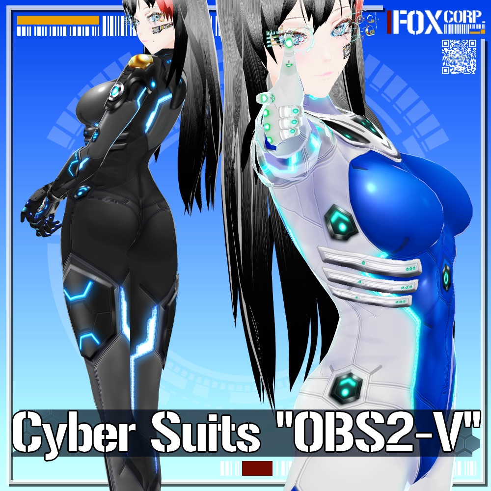 VRoid用 2*4*5色展開 第3世代 サイバースーツ "OBS2-V" - Cyber Suits 3rd Gen. "OBS2-V" 2*4*5 Colors