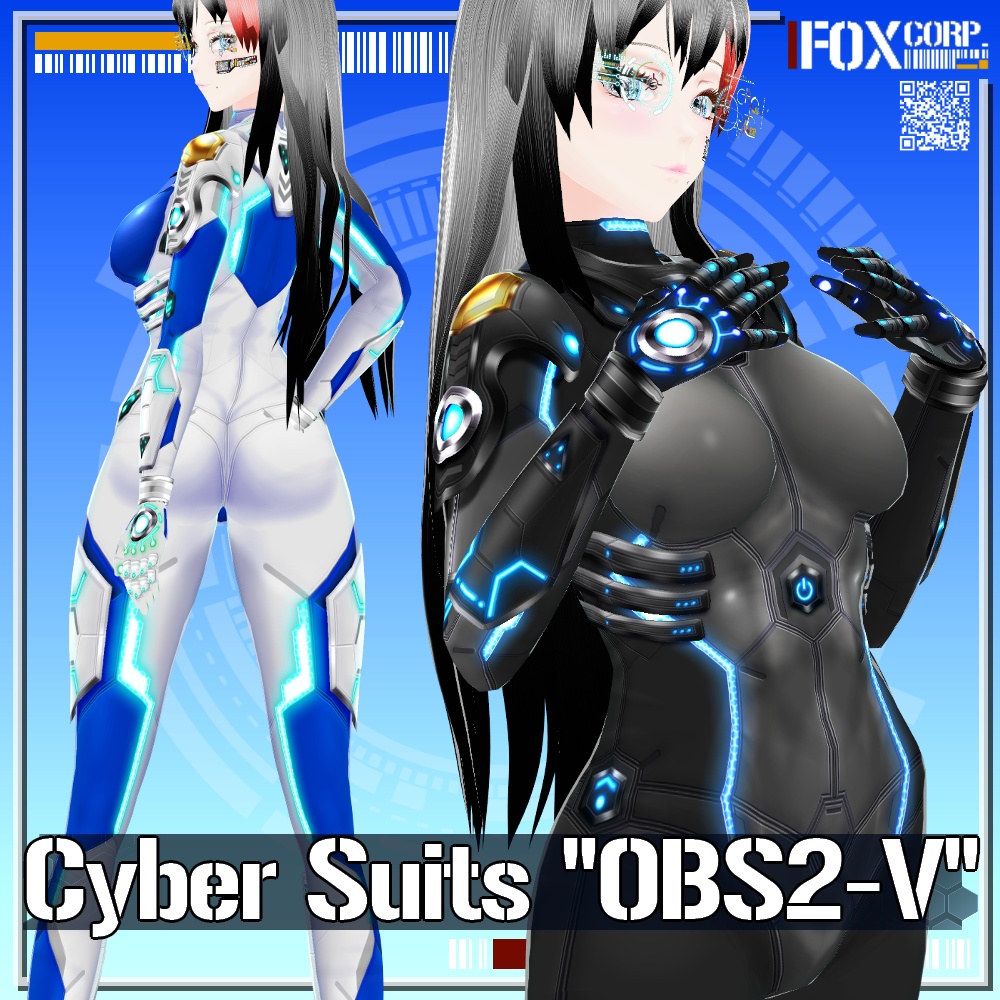 VRoid用 2*4*5色展開 第3世代 サイバースーツ "OBS2-V" - Cyber Suits 3rd Gen. "OBS2-V" 2*4*5 Colors
