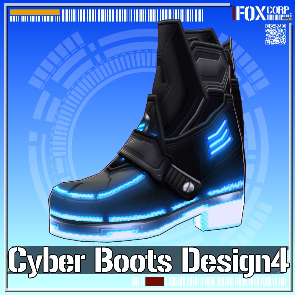VRoid用 4*5色展開 サイバーブーツ デザイン4 - Cyber Boots Design4 4*5Colors
