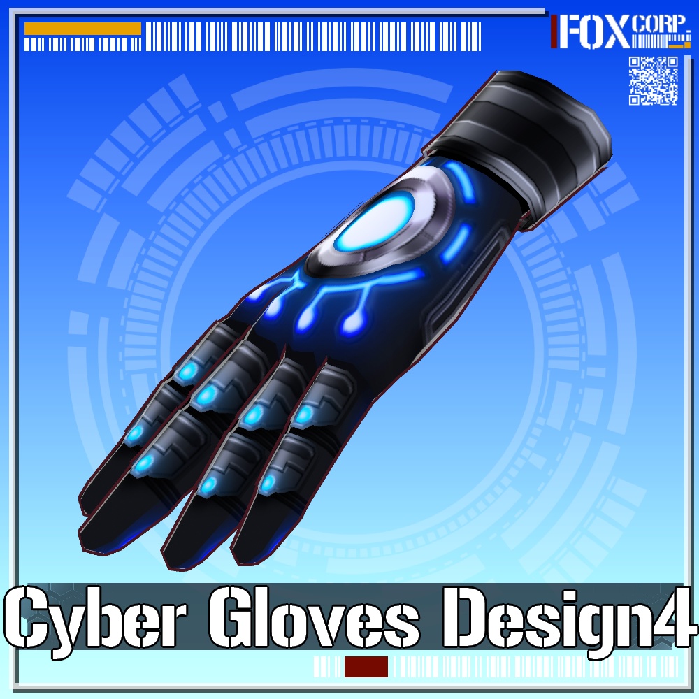 VRoid用 4*4*5色展開 サイバーグローブ デザイン4 - Cyber Gloves Design4 4*4*5Colors