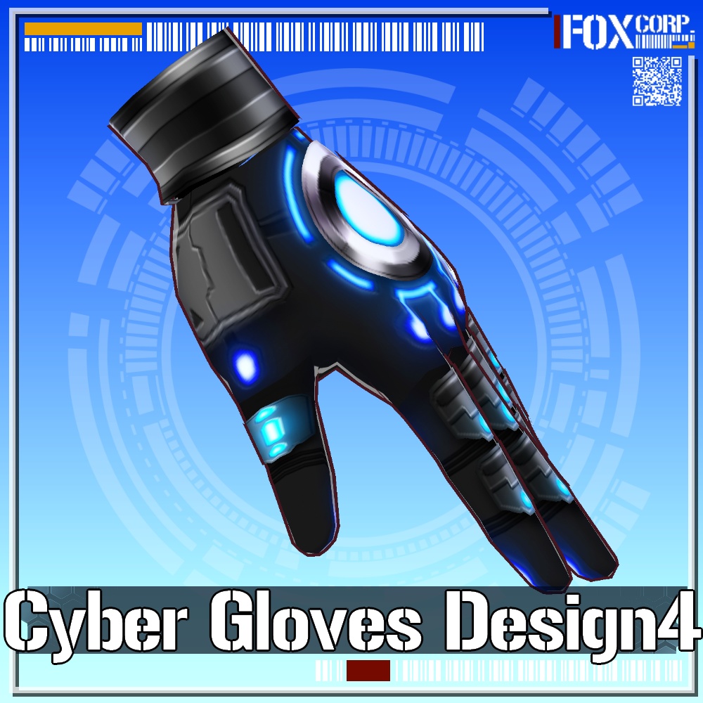VRoid用 4*4*5色展開 サイバーグローブ デザイン4 - Cyber Gloves Design4 4*4*5Colors