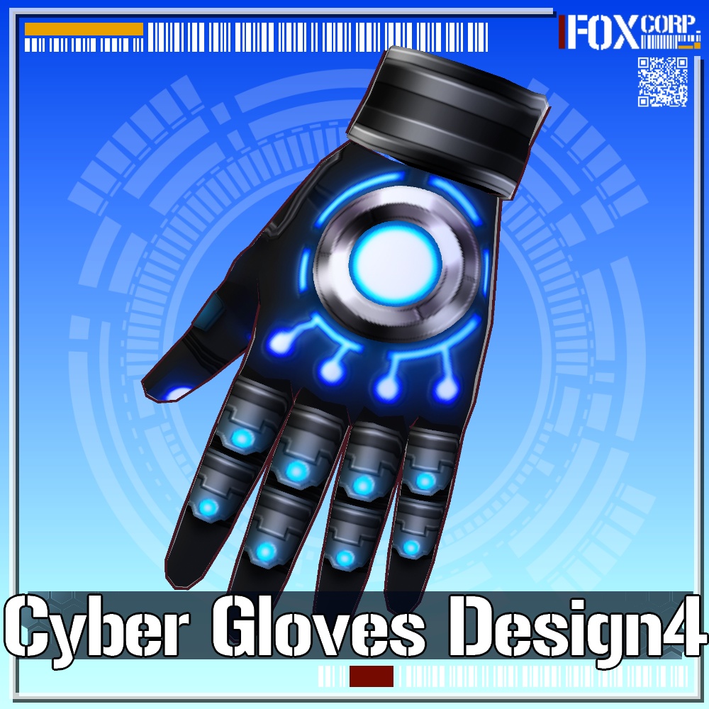 VRoid用 4*4*5色展開 サイバーグローブ デザイン4 - Cyber Gloves Design4 4*4*5Colors