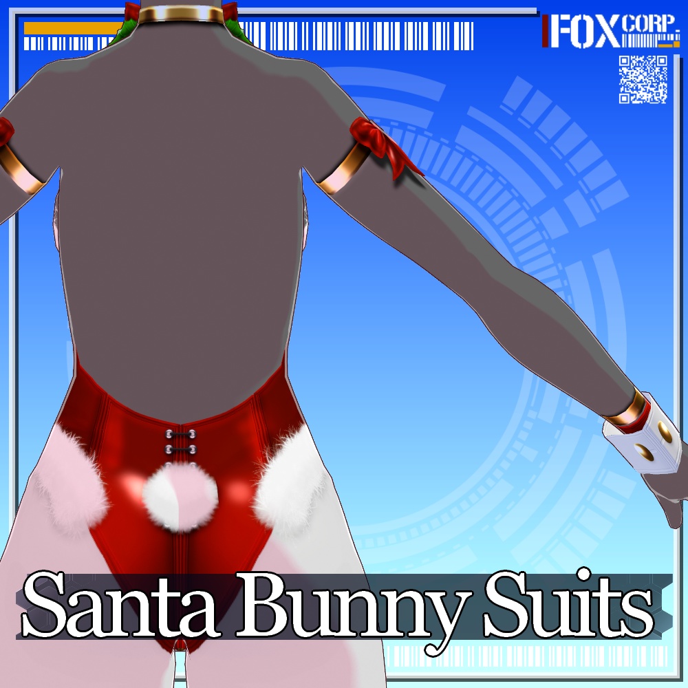 VRoid用 2*3色展開 クリスマス サンタバニースーツ - Christmas Santa Bunny Suits 2*3Colors