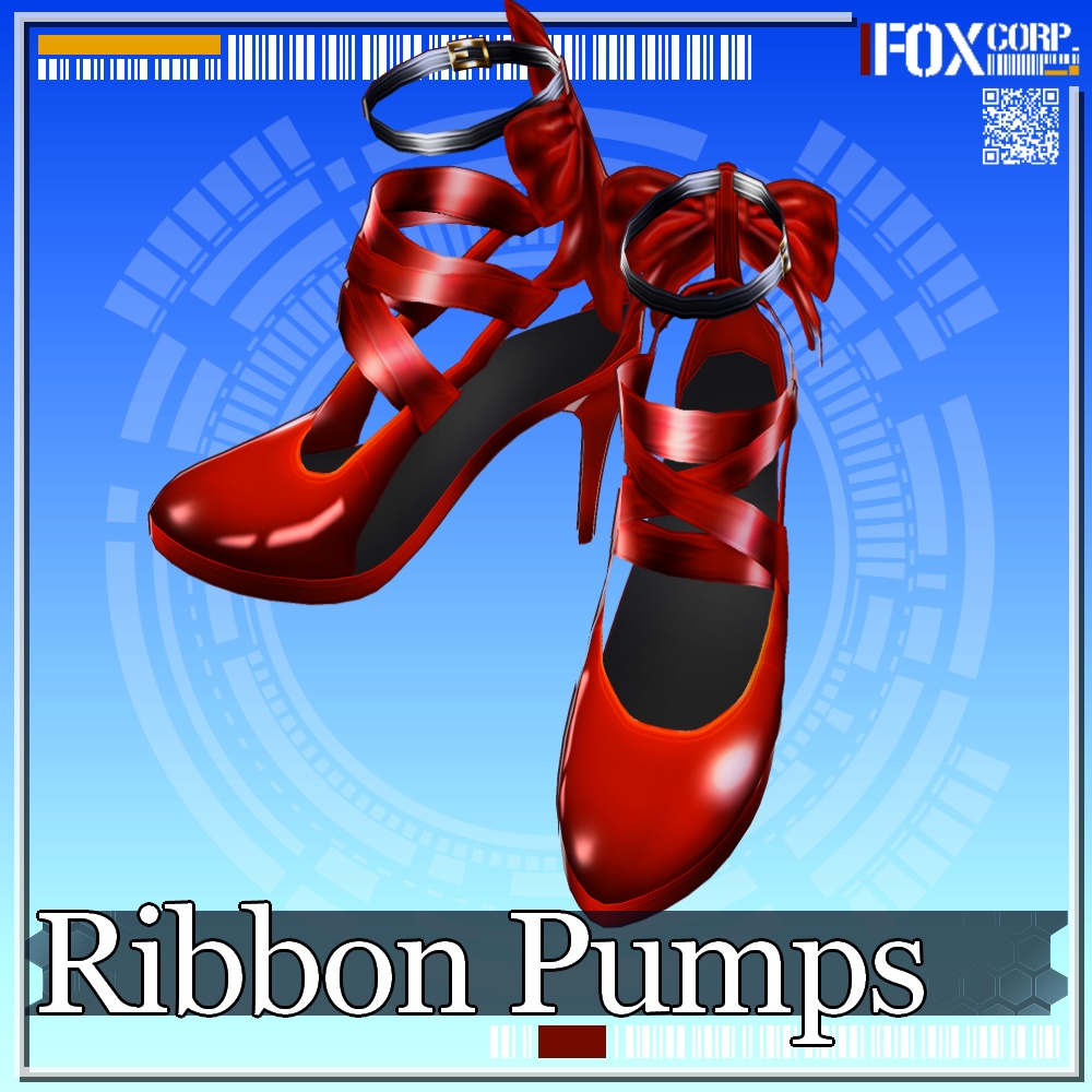 VRoid用 3色展開 リボンパンプス - Ribbon Pumps 3Colors