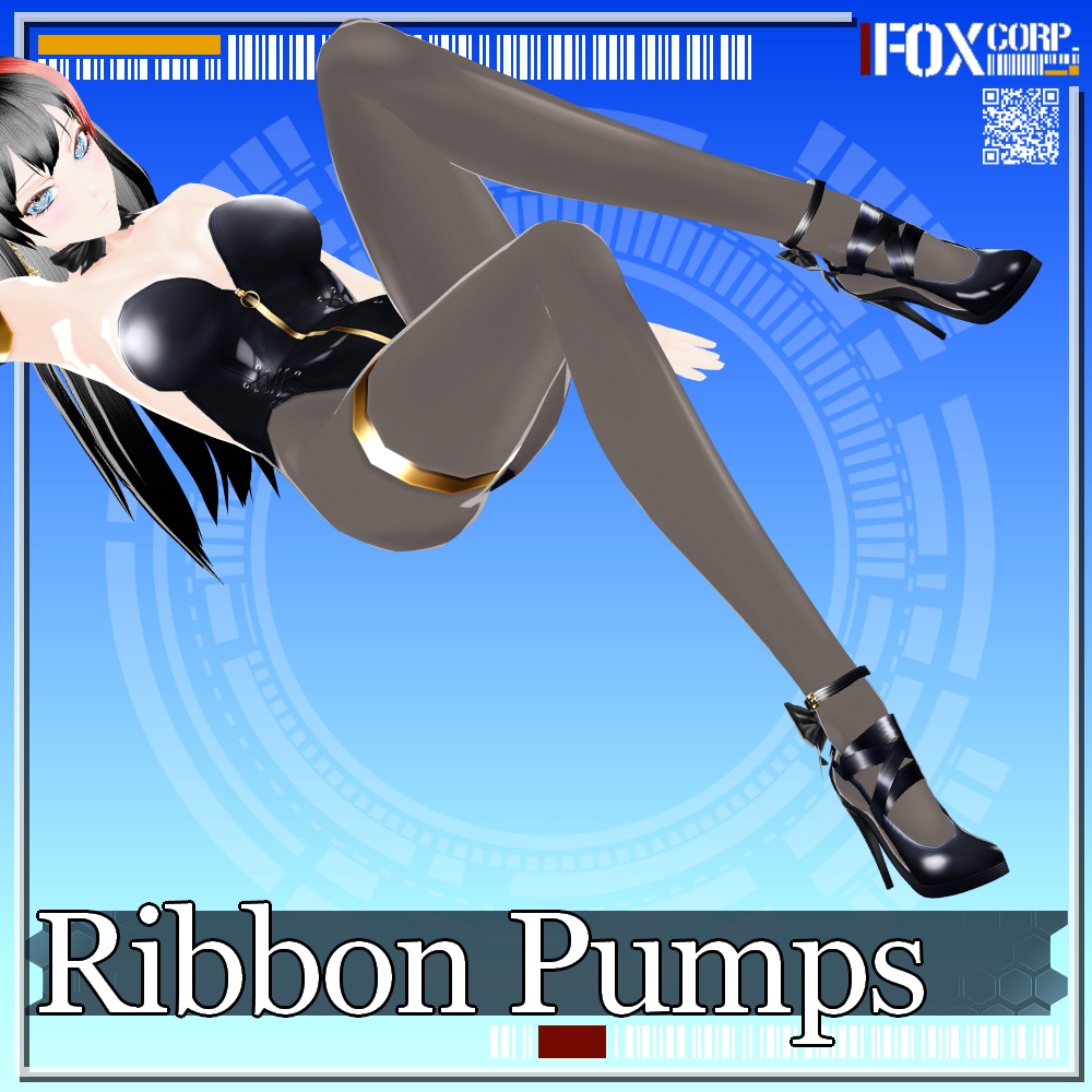 VRoid用 3色展開 リボンパンプス - Ribbon Pumps 3Colors
