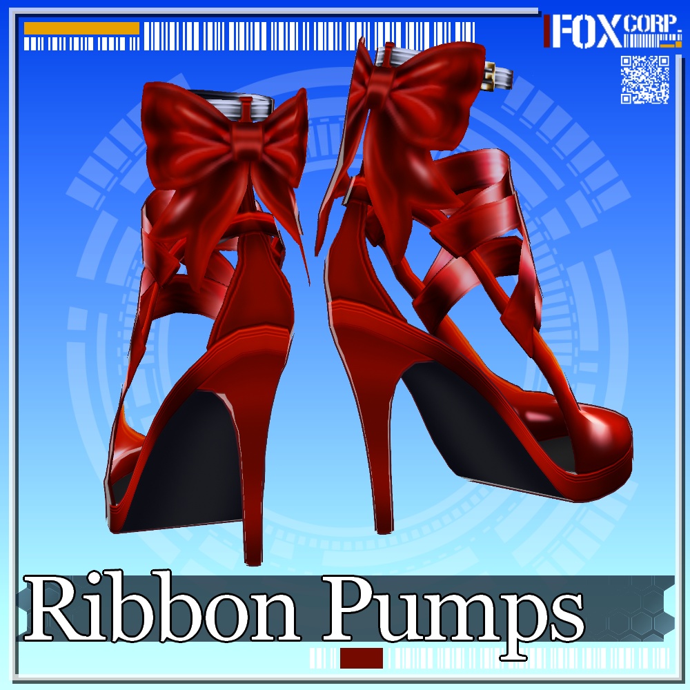 VRoid用 3色展開 リボンパンプス - Ribbon Pumps 3Colors