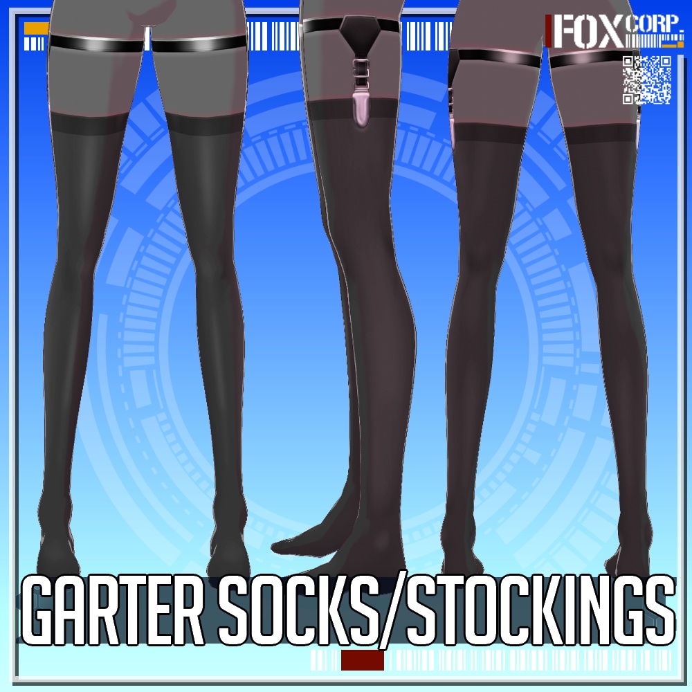 VRoid用多色展開 ガーターソックス / ストッキング - Garter Socks / Stockings