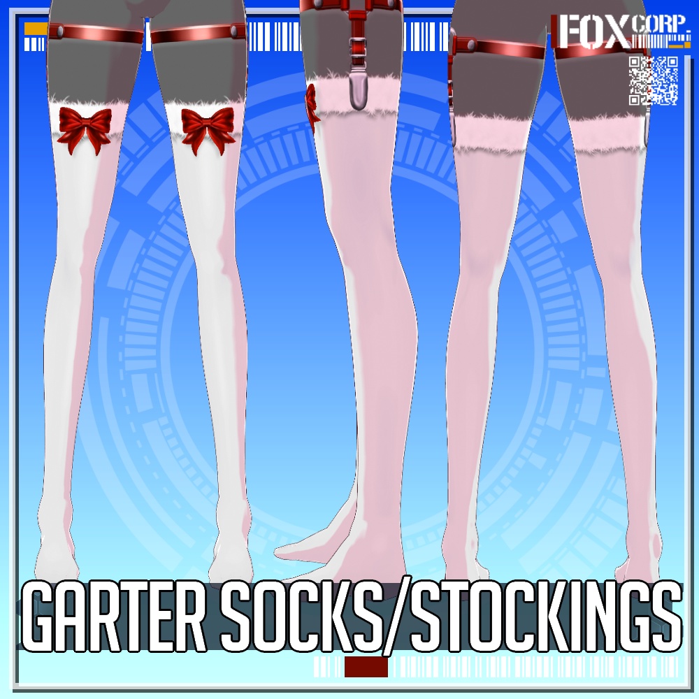 VRoid用多色展開 ガーターソックス / ストッキング - Garter Socks / Stockings