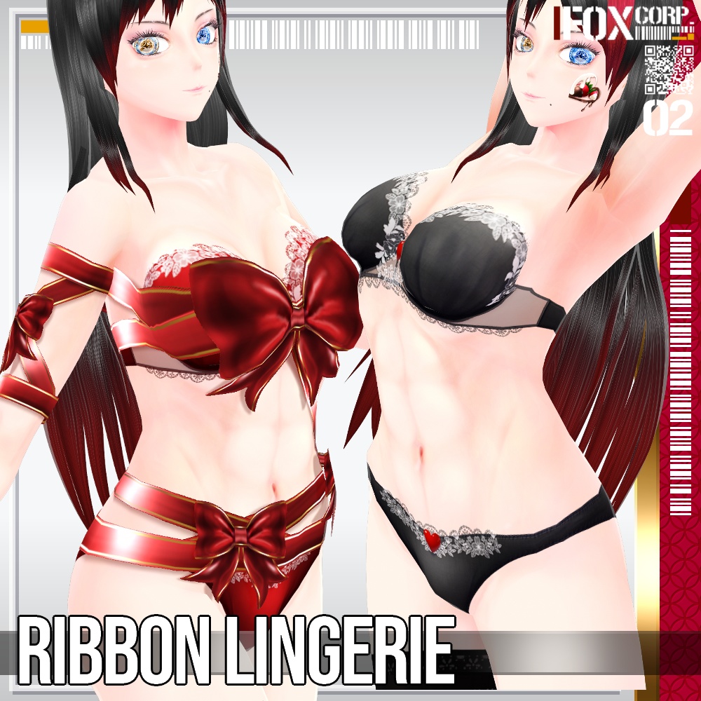 VRoid用 多色展開 リボンランジェリー - Ribbon Lingerie 11Colors