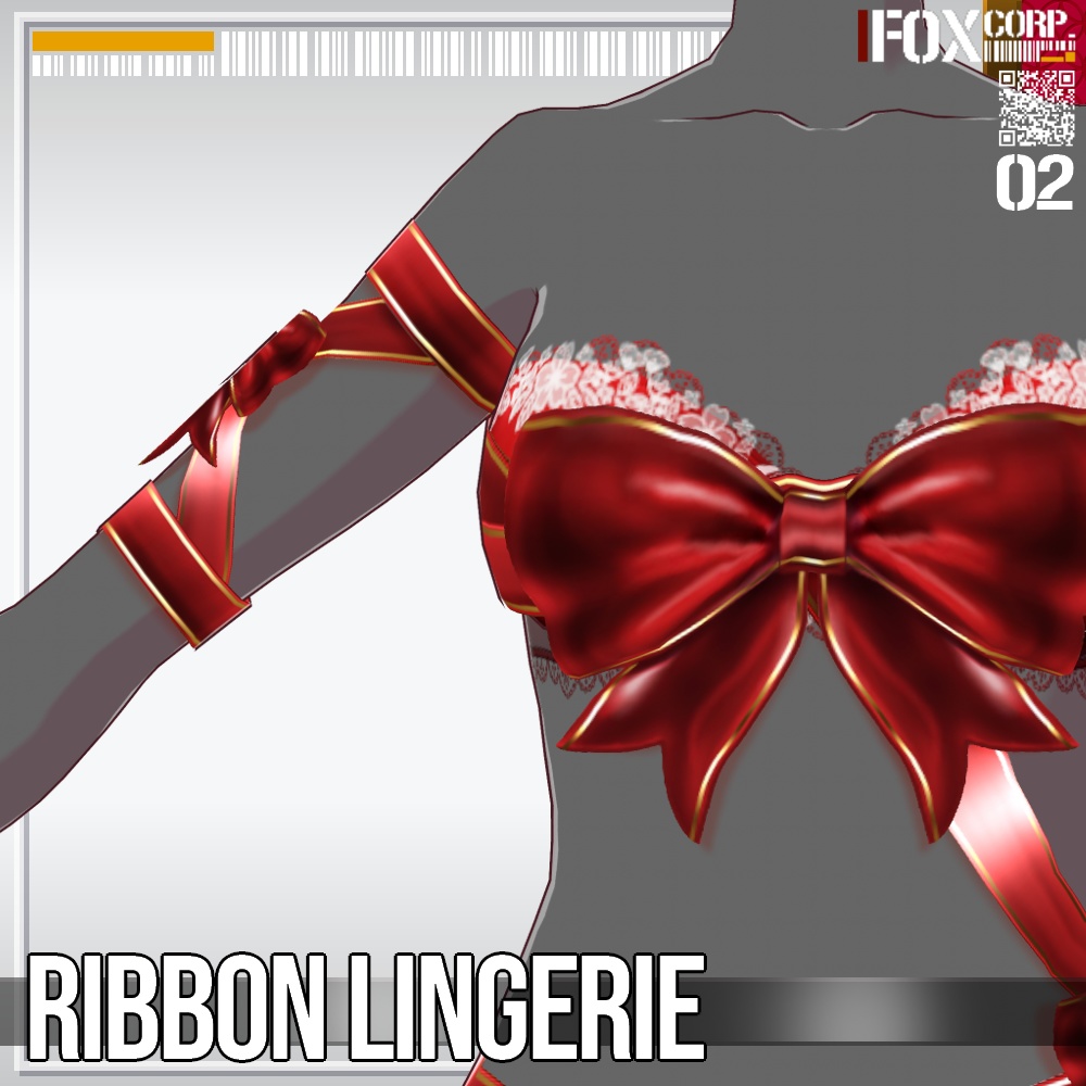 VRoid用 多色展開 リボンランジェリー - Ribbon Lingerie 11Colors
