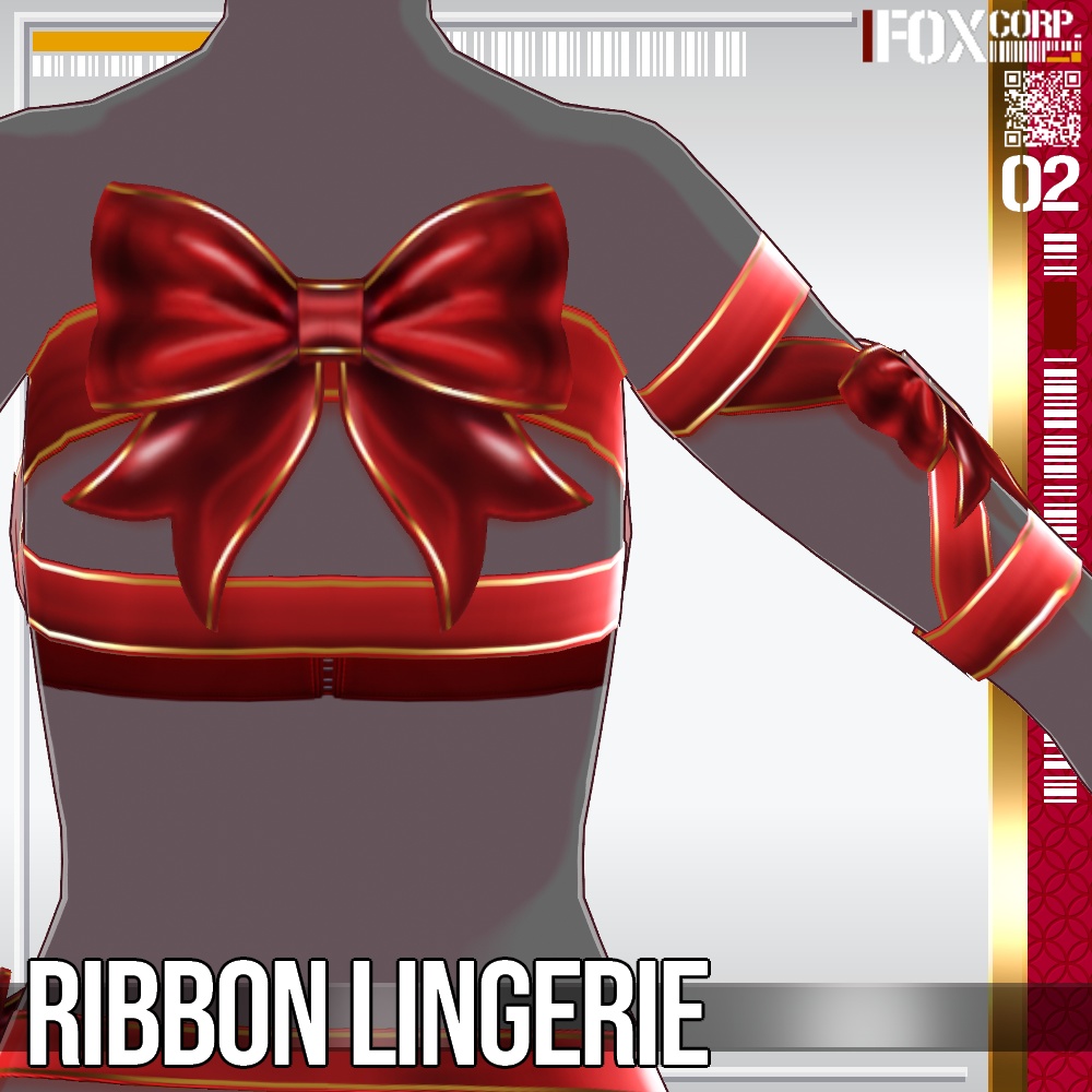 VRoid用 多色展開 リボンランジェリー - Ribbon Lingerie 11Colors