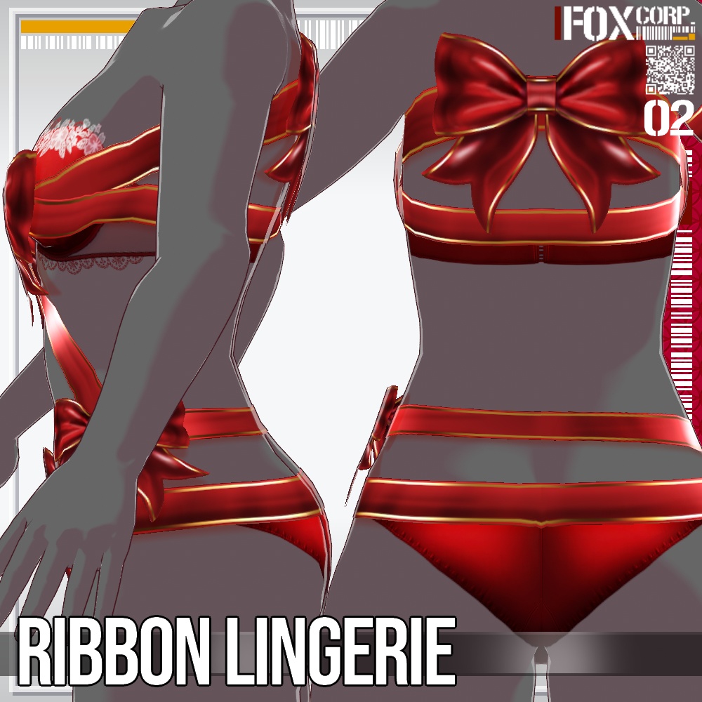 VRoid用 多色展開 リボンランジェリー - Ribbon Lingerie 11Colors