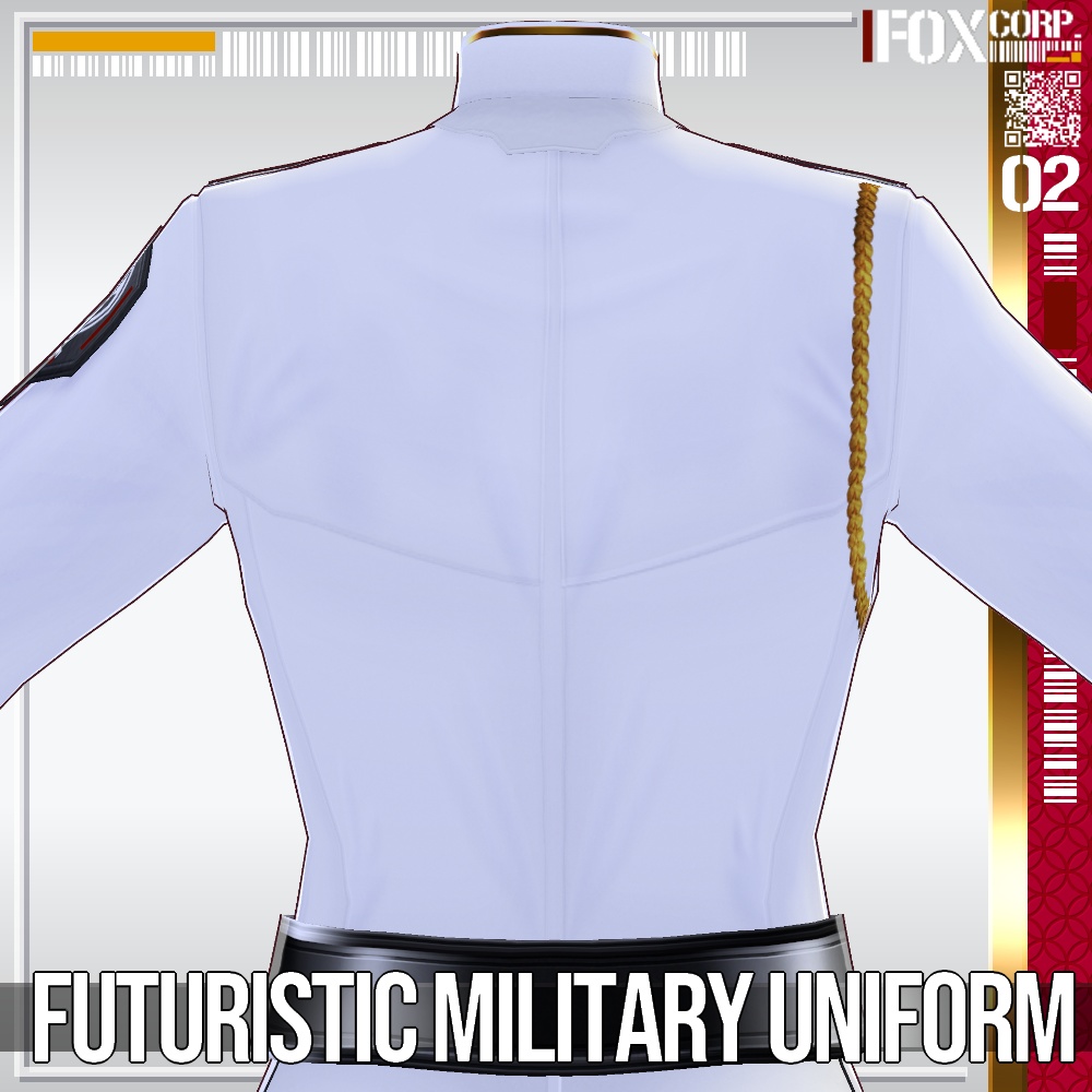 VRoid用 3色展開 近未来ミリタリーユニフォーム - Futuristic Military Uniform 3Colors