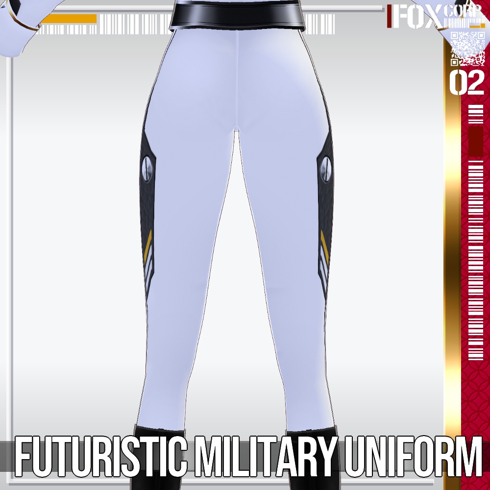 VRoid用 3色展開 近未来ミリタリーユニフォーム - Futuristic Military Uniform 3Colors