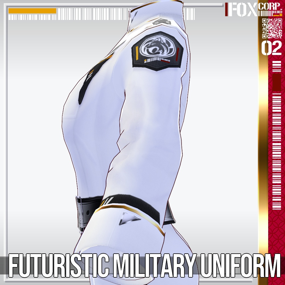 VRoid用 3色展開 近未来ミリタリーユニフォーム - Futuristic Military Uniform 3Colors