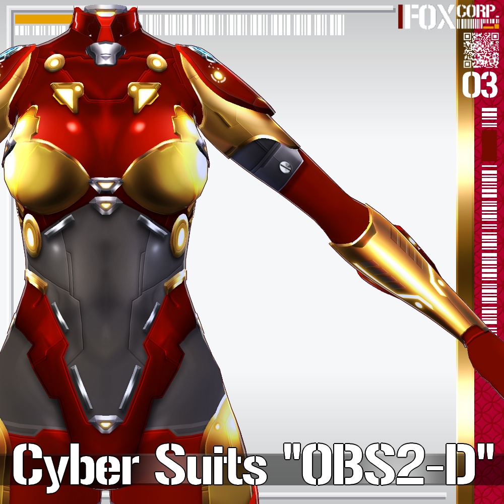 VRoid用 多色展開 第3世代 サイバースーツ "OBS2-D" - Cyber Suits 3rd Gen. "OBS2-D"